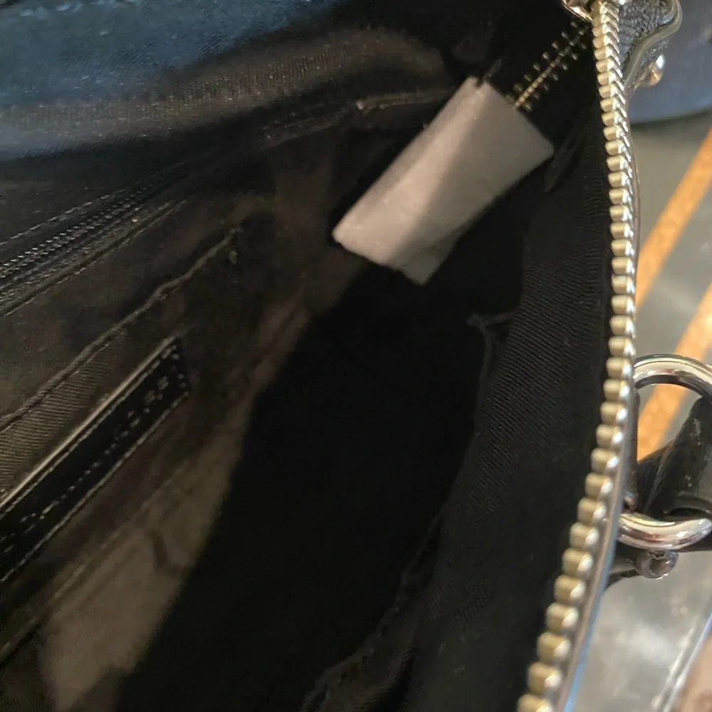 REBECCA MINKOFF NWT MOTORCYCLE HANDBAG/CROSSBODY  LEATHER BLACK